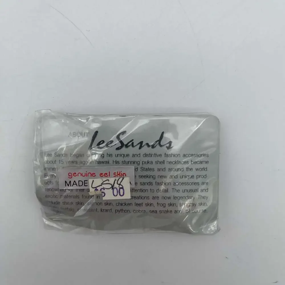 Lee Sands Genuine Eel‎ Skin Magnetic Money Clip Black